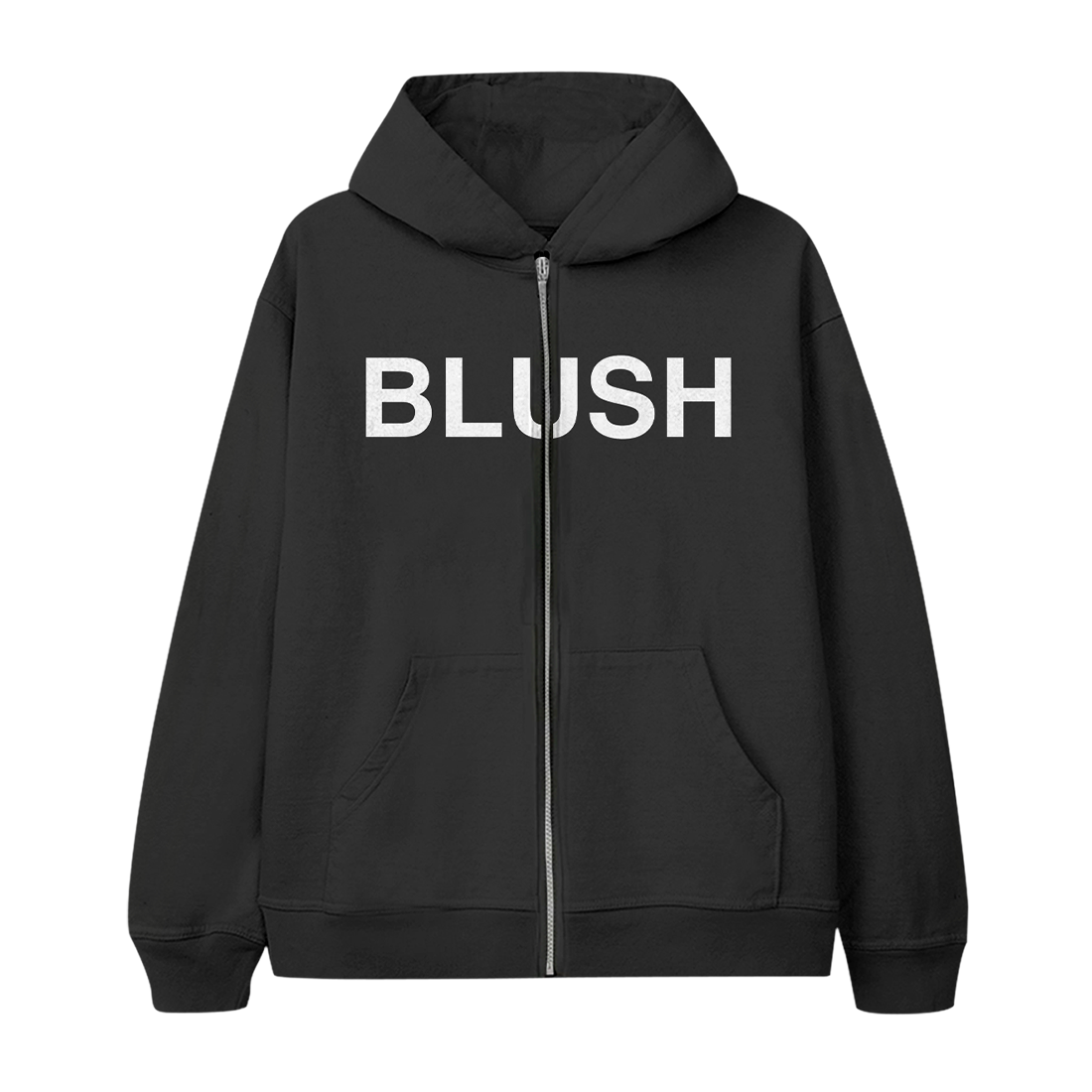 BLUSH ZIP HOOD Front